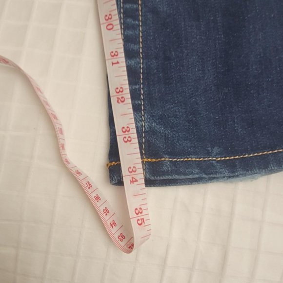 Plastic by Gly low waist bootcut blue jeans. Size 25. - Picture 3 of 10